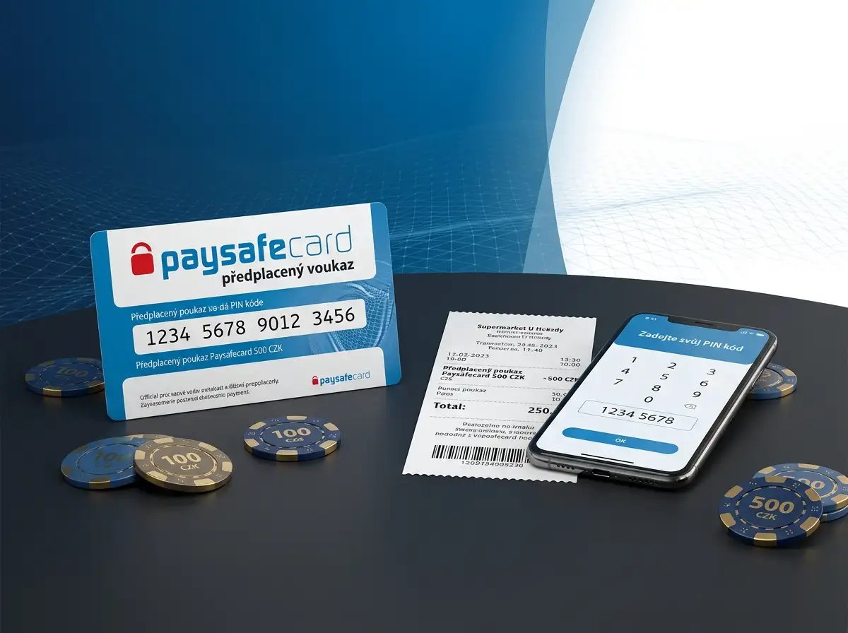 Predplaceny voucher Paysafecard pouzivany pro anonymni vklady do online kasin