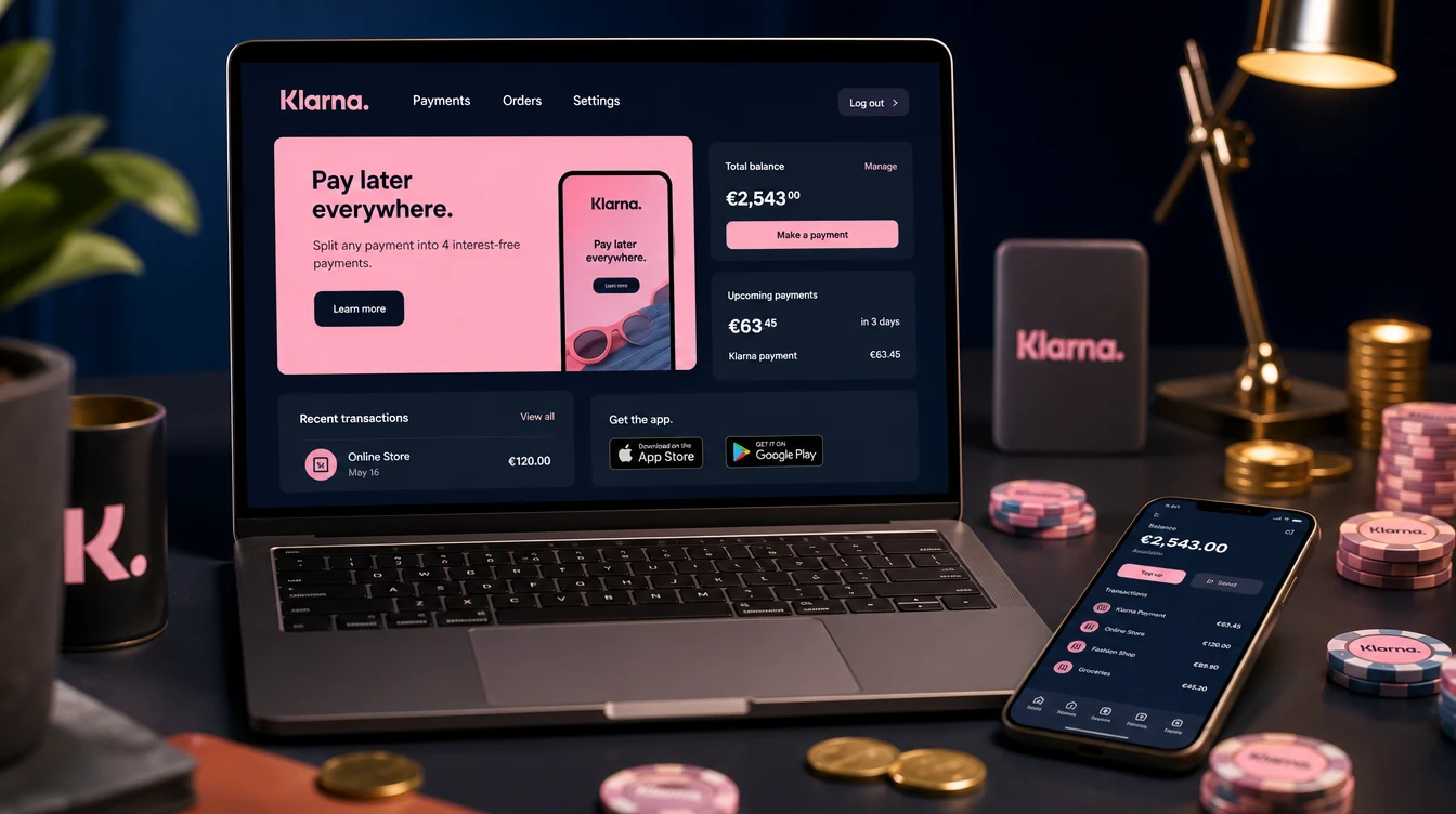 Klarna odeme sistemi ile online kumarhane islemleri gorseli