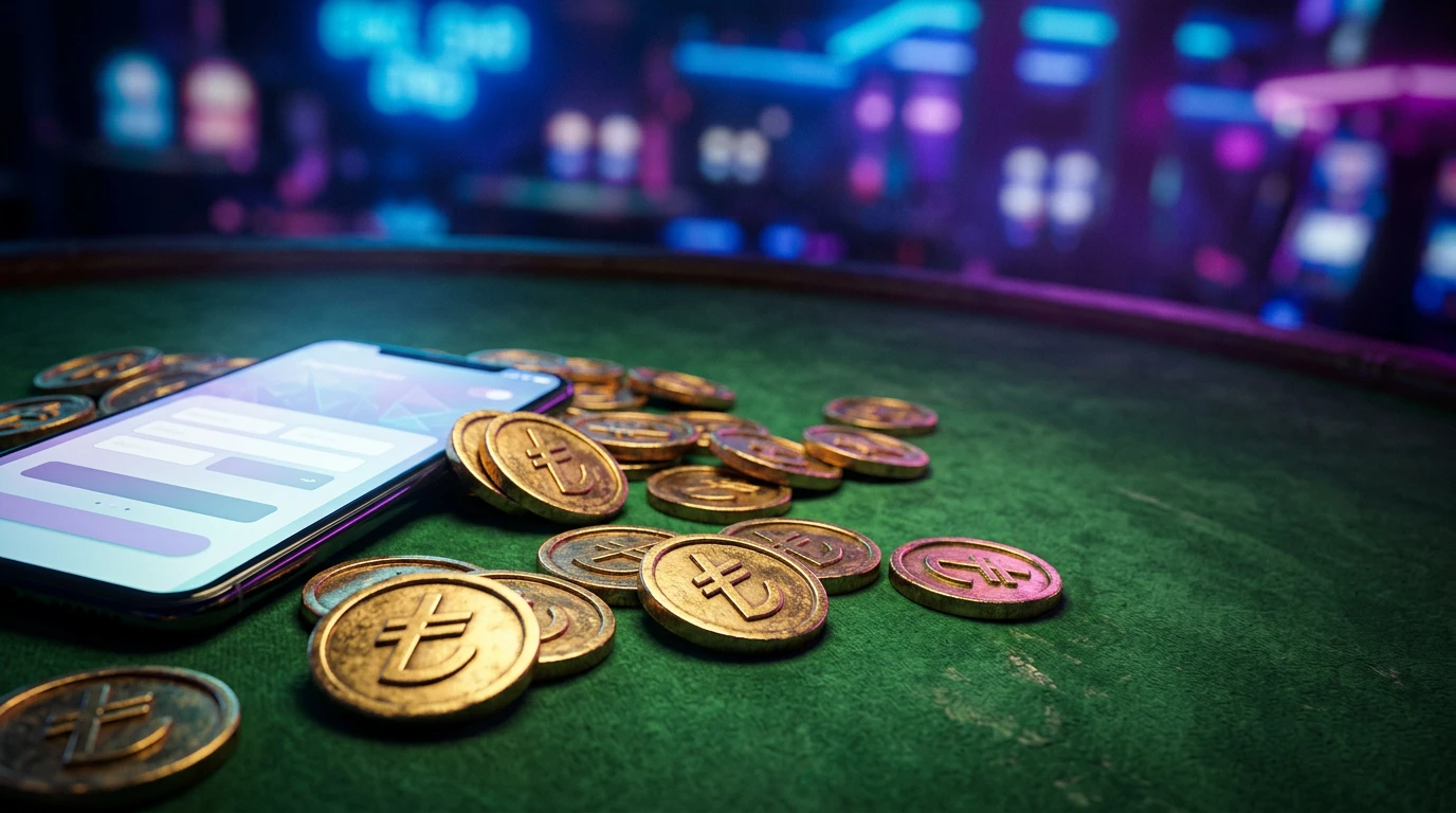 Online casino platformunda Turk Lirasi ile para yatirma islemini gosteren gorsel